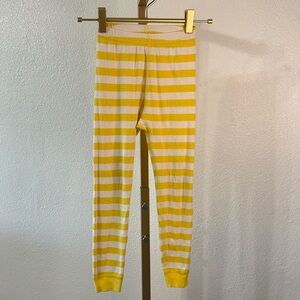Yellow and White Striped Leggings